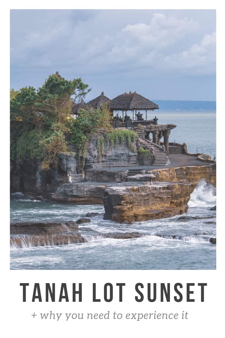 Have you ever wondered whether you should visit Tanah Lot Temple? It is one of the top attractions in Bali Indonesia and one of the most stunning sunsets in all of Asia! The temple is a top bucket list attraction to add to your list of things to do in Bali- and a perfect thing for all travellers- here's why! #bali #tanahlot #thingstodo
