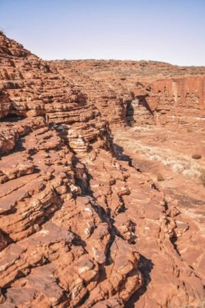 Stunning views of Kings Canyon in outback Australia. Red rock, adorning the impressive valley. #kingscanyon #outbackaustralia #travelaustralia