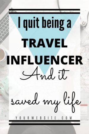 I quit being an Instagram travel influencer because the lifestyle wasn't healthy. Instagram and working as a content creator, influencer, or on Social Media was ruining my life. Instead, I quit, to focus on being a travel blogger. And it was the best decision I ever made! #travelinfluencer #instagraminfluencer #socialmedia