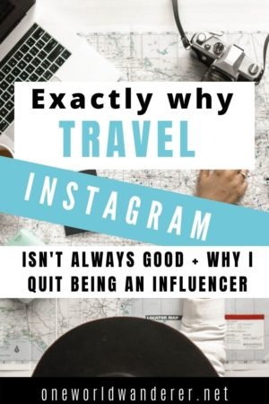 I quit being an Instagram travel influencer because the lifestyle wasn't healthy. Instagram and working as a content creator, influencer, or on Social Media was ruining my life. Instead, I quit, to focus on being a travel blogger. And it was the best decision I ever made! #travelinfluencer #instagraminfluencer #socialmedia