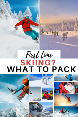 Planning your first ski trip? Want to know what to wear? What ski tips you need to know? This is the Ultimate Ski guide for Ski Beginners, adults, children, and anyone first time skiing. It will give you a ski packing list, apres-ski antics, first time skiing tips, tricks, and advice to ensure your winter getaway in the snow is unforgettable. #Ski #Skiing #SkiTrip #SkiTips