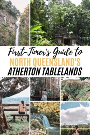 First-timers guide to Atherton Tablelands in North Queensland. Everything there is to see and do and the top places to visit like millaa millaa falls, millaa millaa waterfall circuit, tully gorge, fig trees, paronella park, nandroya falls, wallicher and tchupala falls, and nerada tea rooms. Don't miss these beautiful places in the rainforest. #millaamillaafalls #northqueensland #athertontablelands #paronellapark