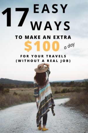 Want to make money from home so you can travel more? Here are 17 legit ways to make extra cash when you urgently need money, when you want to transition to online work, entrepreneurship, or when you want to travel more! These are things I do to make $100 every day, and be able to travel the world! Learn more about how to create a side hustle job without having to have a real job. Earn extra income at home every day. #makemoneyonline #makemoney #makemoneyfromhome #travelmore