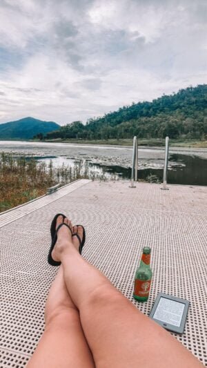 Proserpine Dam camping spot in North Quensland while on my vanlife trip around Australia as a solo female traveller