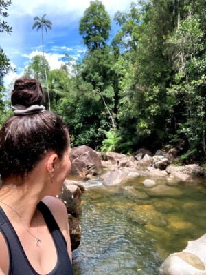 Visiting Finch Hatton Gorge in North Queensland while travelling in a van as a solo female traveller