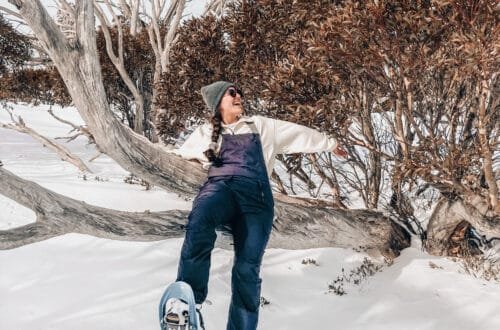 Snowshoeing in Jindabyne, an Australian winter ski season as a solo female traveller