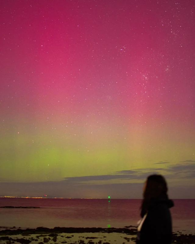 Never in my wildest dreams would I have thought that moving to Melbourne would spark a love for Aurora chasing and that I would get to see it THREE times in the space of a year, with two events being off the charts. 😍

Being able to drive 10 mins away to see the Aurora at my local beach WITH THE NAKED EYE (without needing a lens) and to see actual Aurora beams moving AGAIN was phenomenal. 

I know it’s unlikely this will happen again, but how amazing is it that nature even has the ability to be so spectacular 🥹🥹